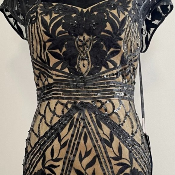 NWT Evening Dress - Black & Gold Sue Wong - Picture 5 of 9